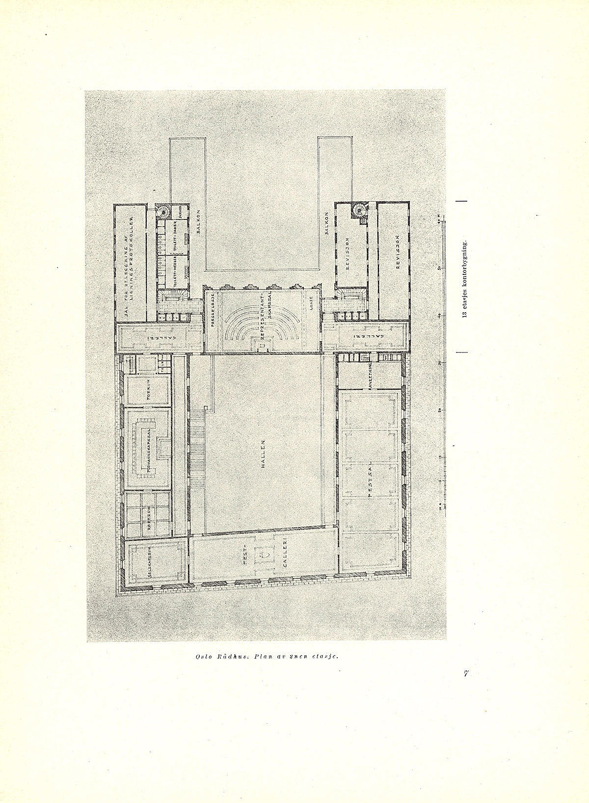 Oslo rådhus. Utkast av desember 1930