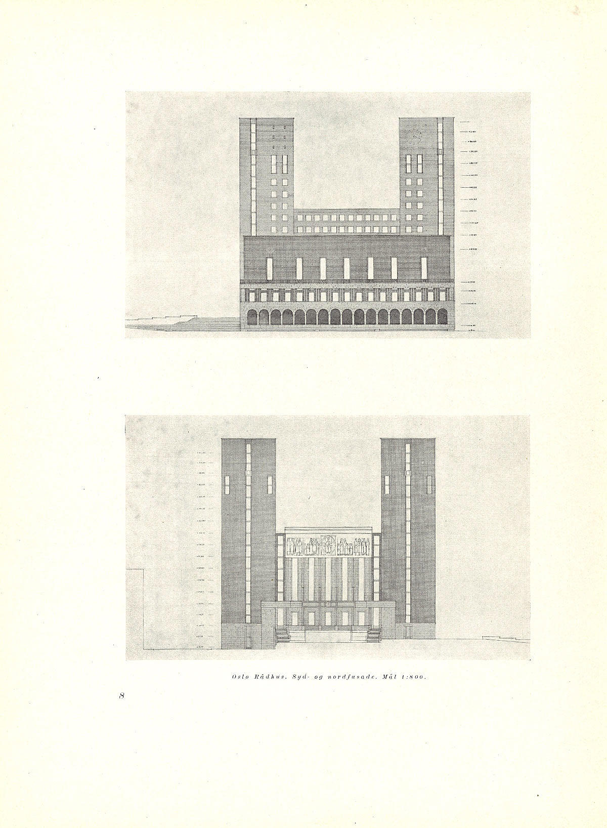 Oslo rådhus. Utkast av desember 1930