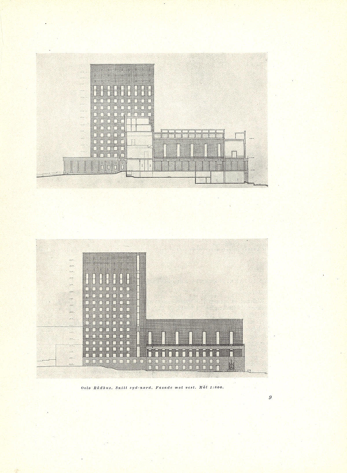 Oslo rådhus. Utkast av desember 1930