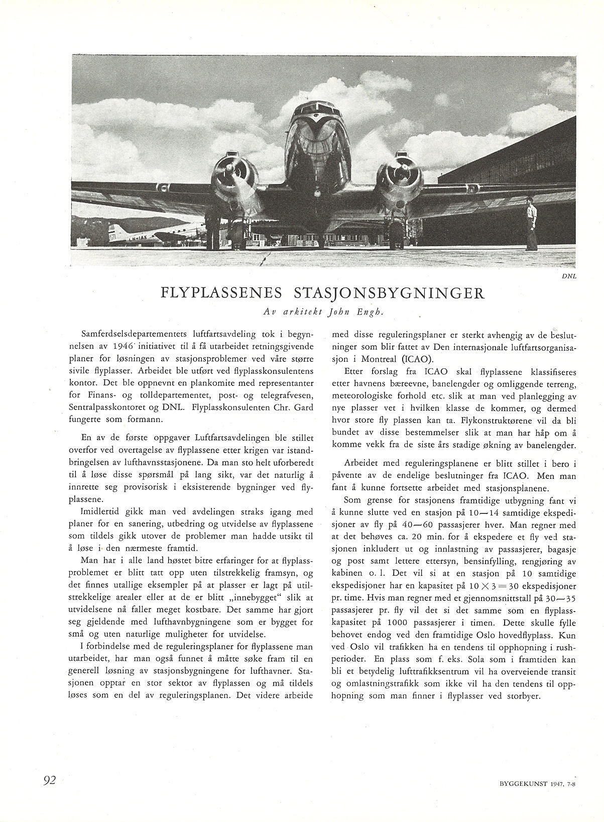 Flyplassens stasjonsbygninger