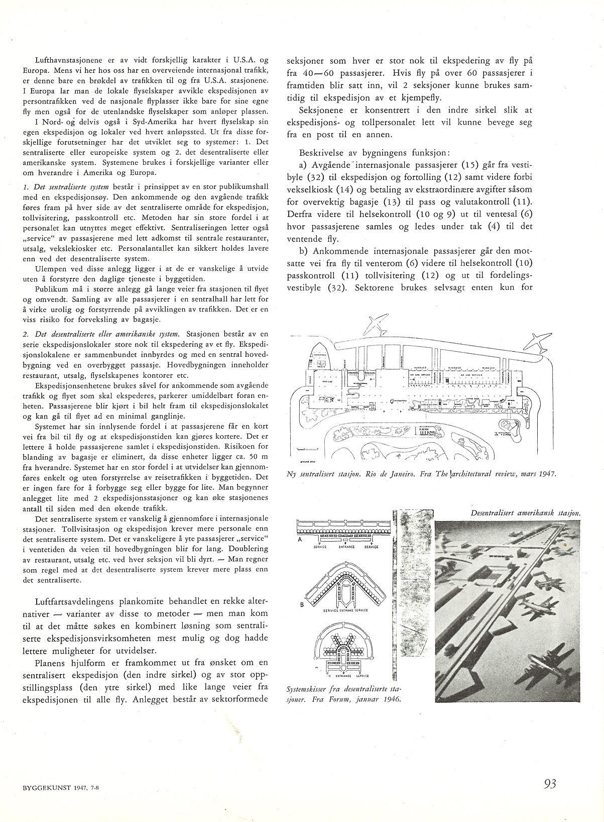 Flyplassens stasjonsbygninger