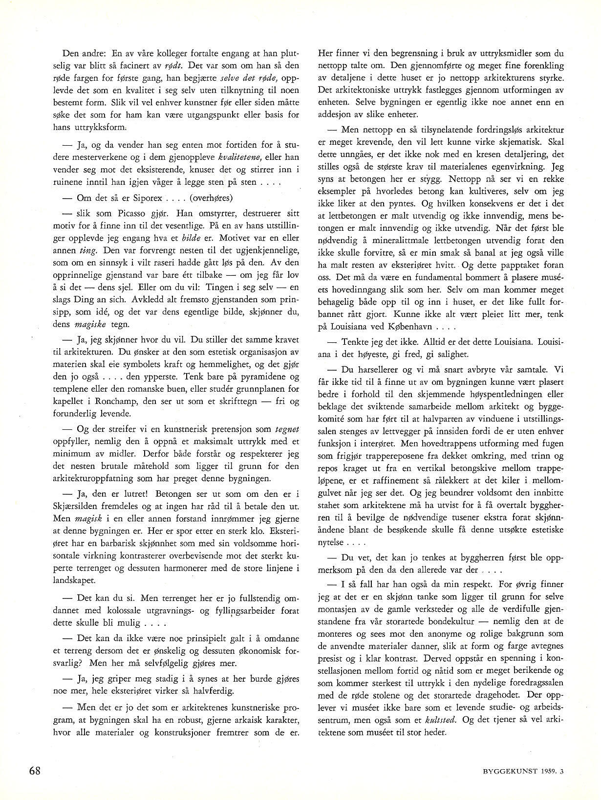 Samtale under en utkraget baldakin