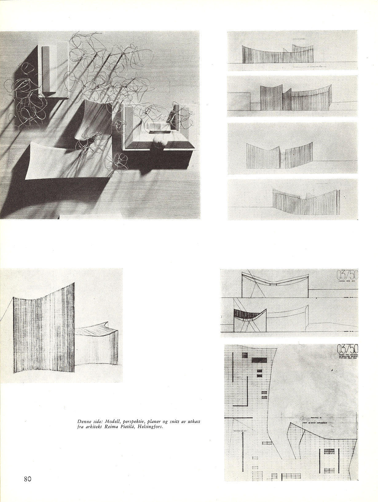 Nordisk utstillingspaviljong ved Biennalen - øvrige utkast