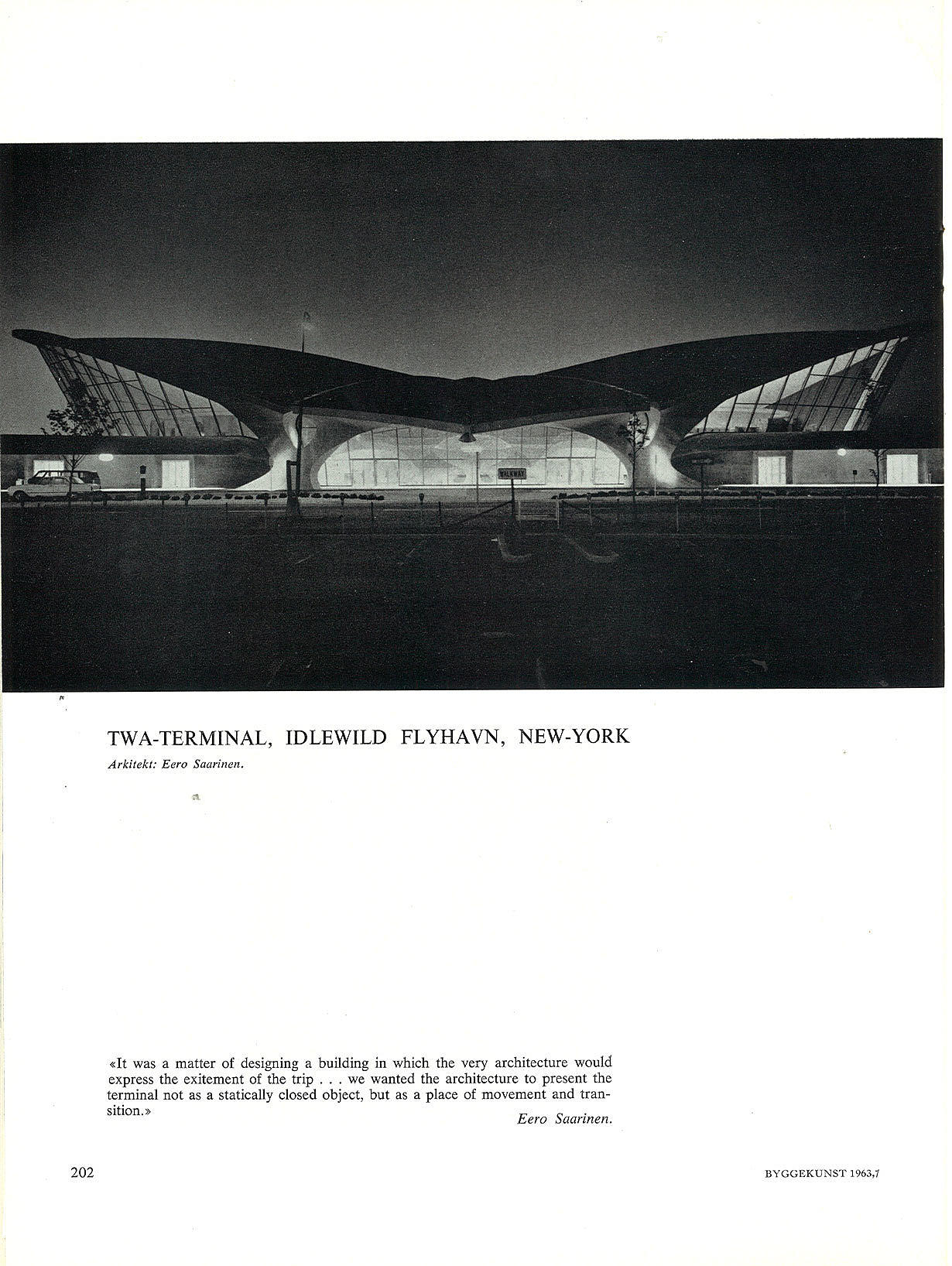 Trans World Flight Center, Idlewild flyhavn, New York