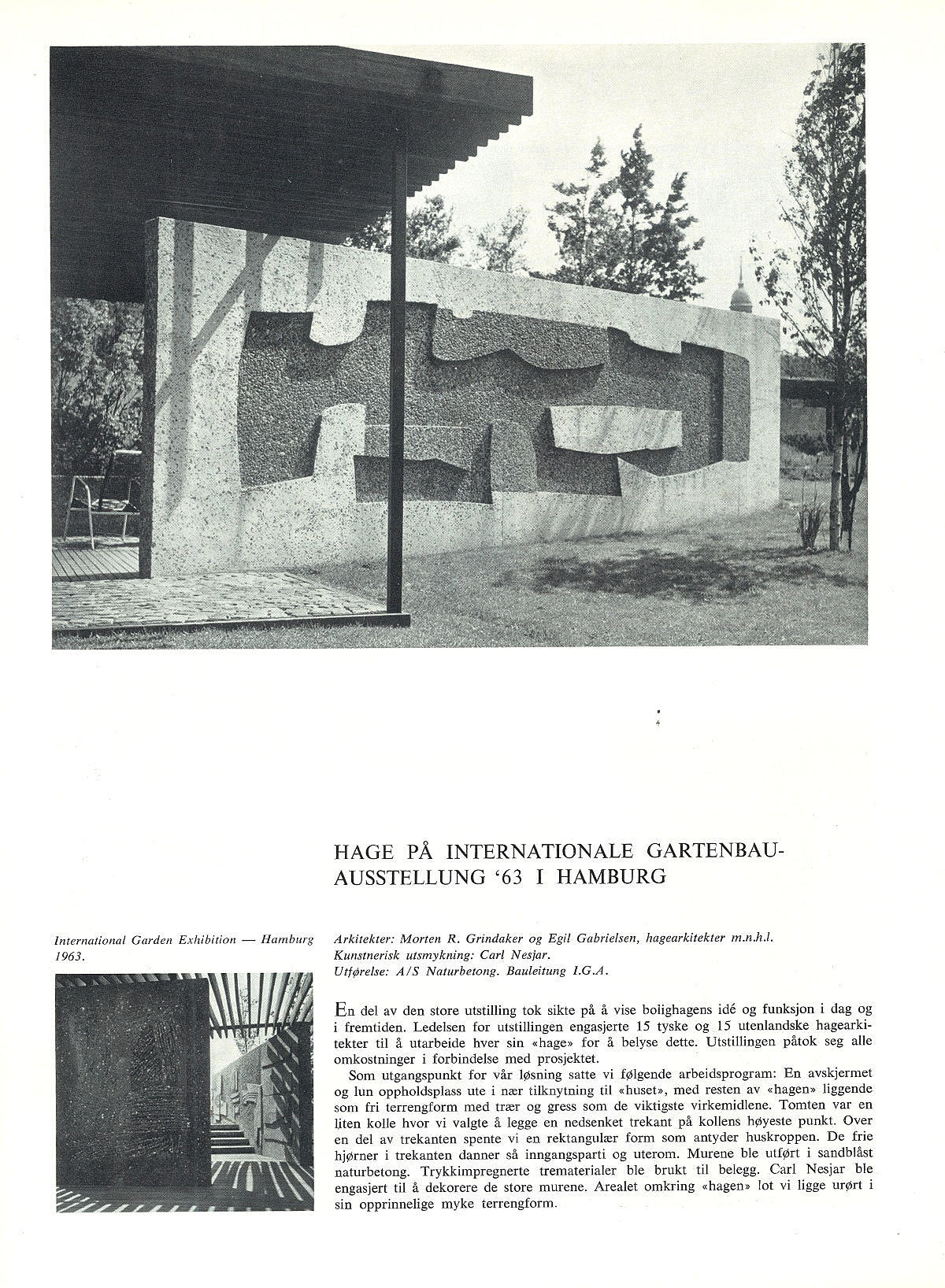 Hage på Internationale Garthenbauausstellung ´63 i Hamburg