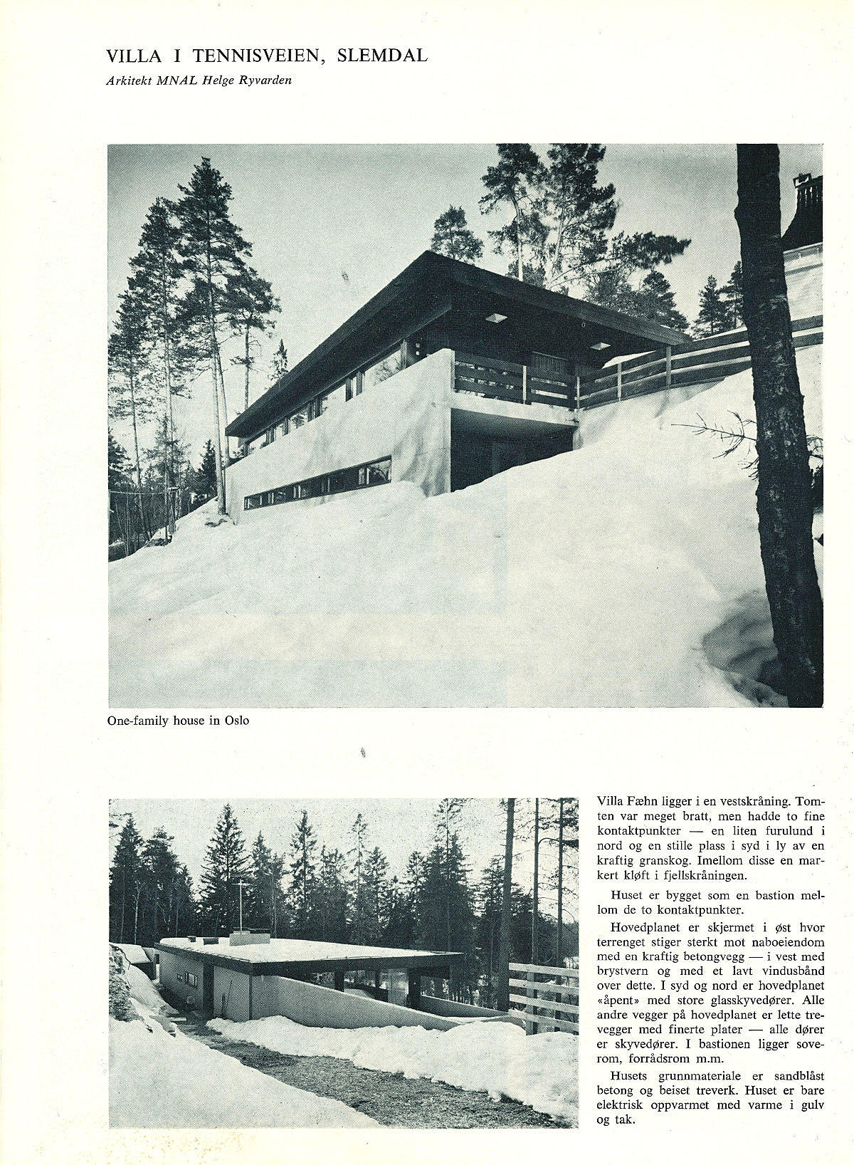 Villa i Tennisveien, Slemdal
