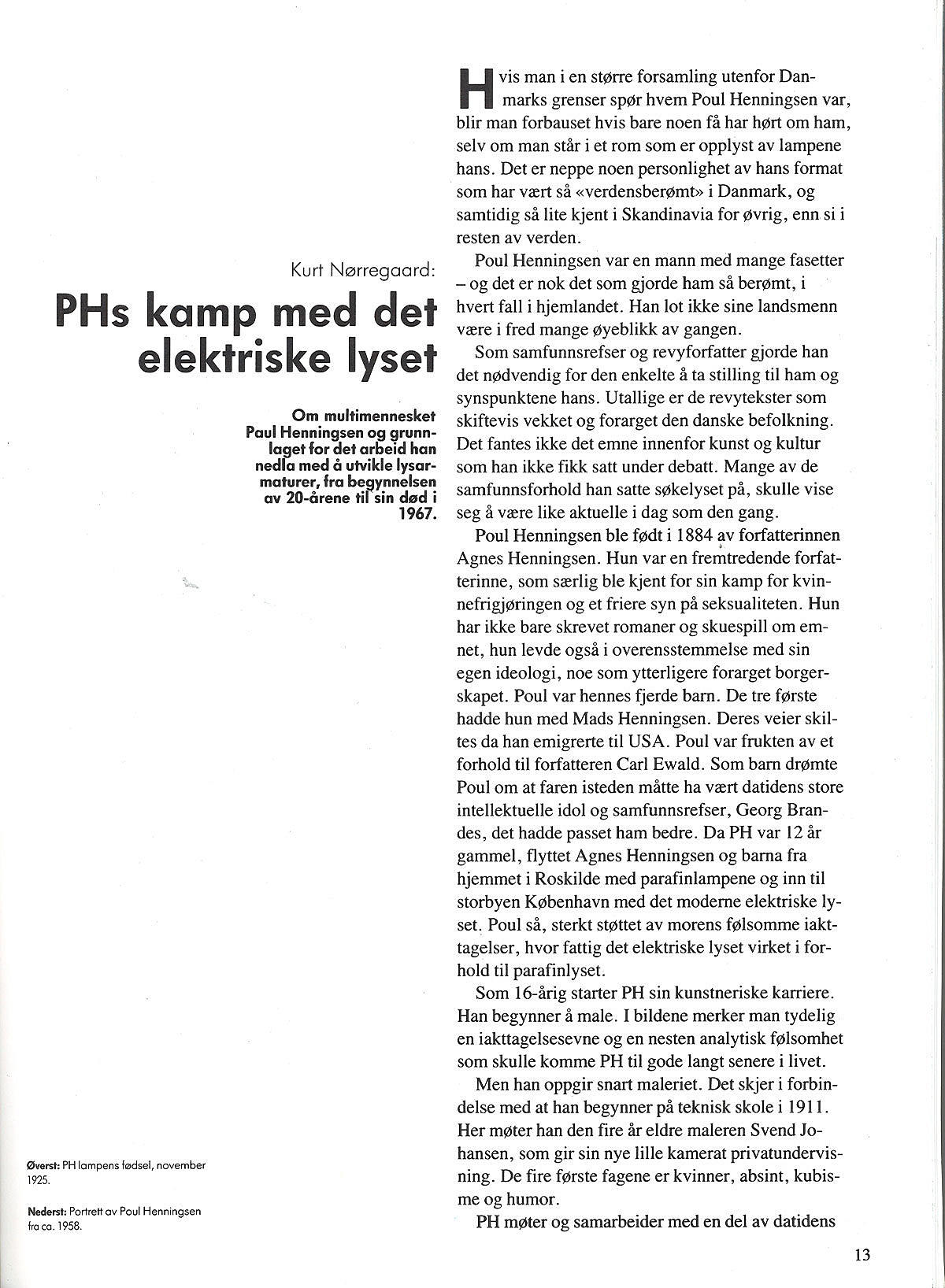 PHs kamp med det elektriske lyset