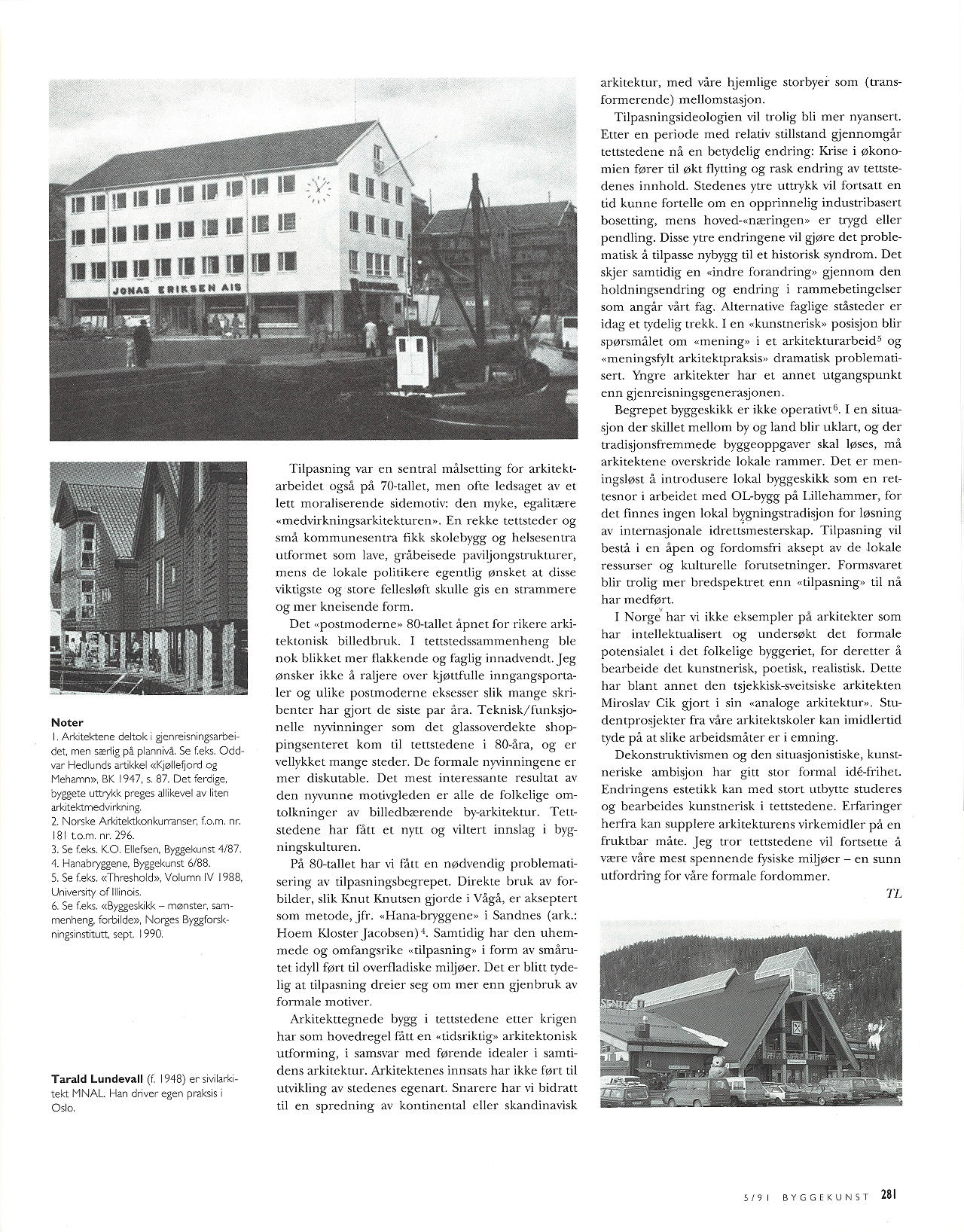 Tettstedet og arkitektene
