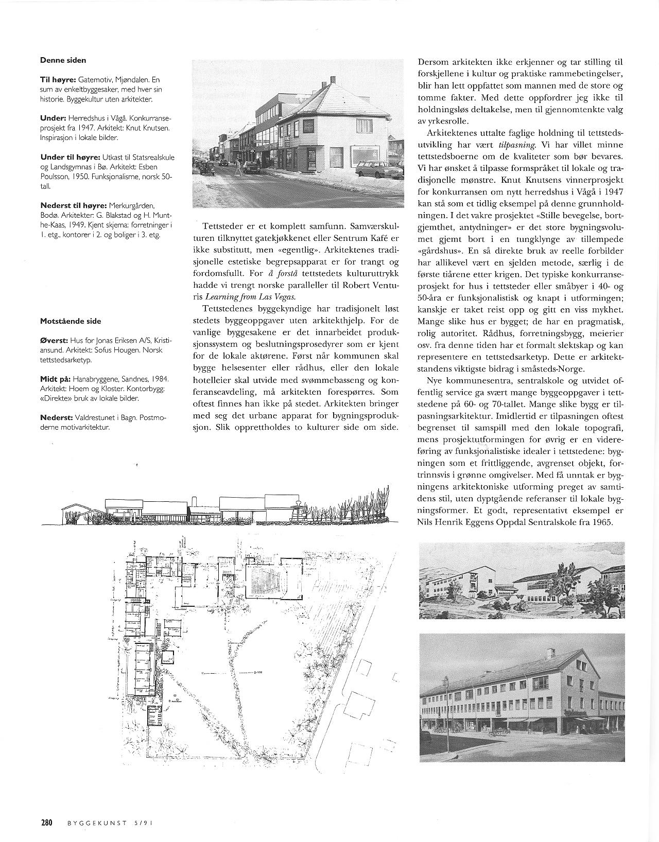 Tettstedet og arkitektene