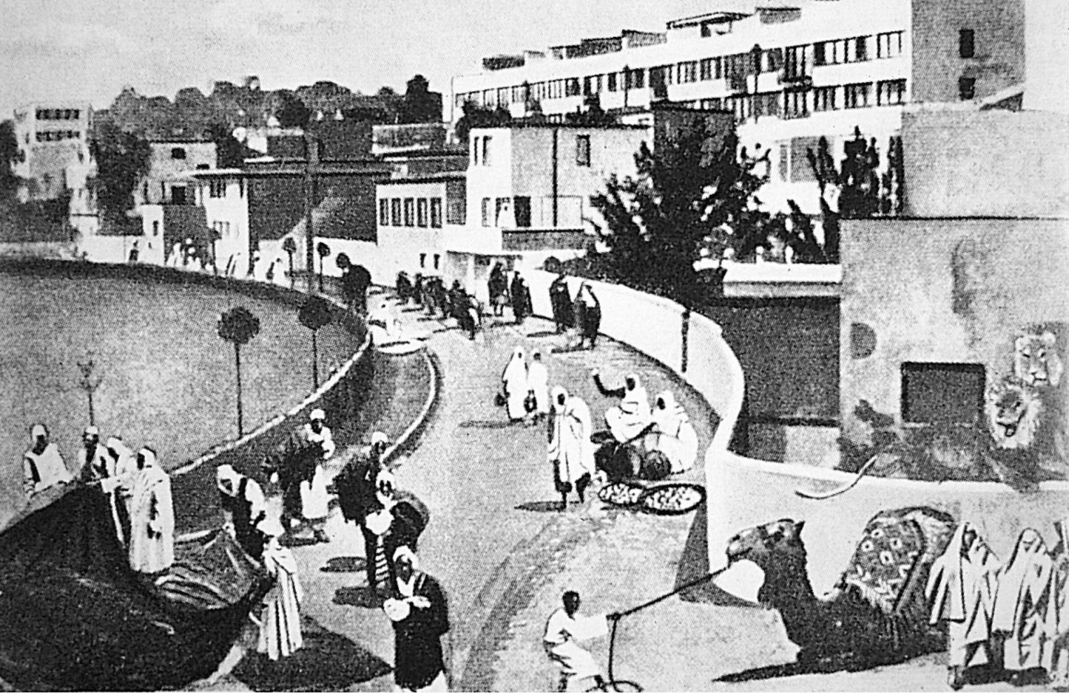 «Araberdorf». Illustrasjon fra Schwäbischen Heimatbuch, 1941.