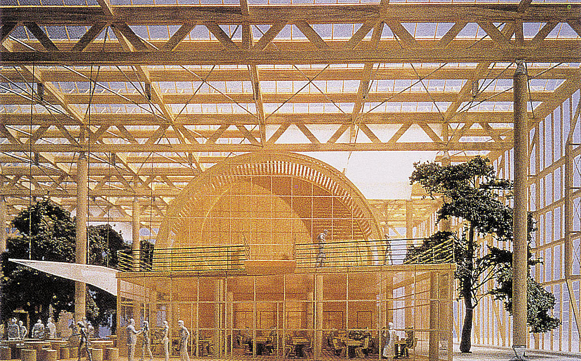Huset som en organisme. Treningssenter i Tyskland under konstruksjon. Arkitekter: Jourda & Perraudin