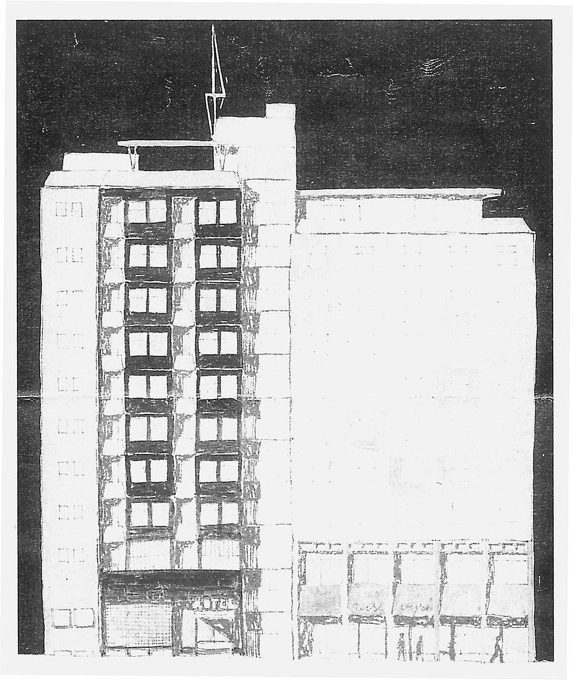 Kjell Lund: Sjøfartsbygg i Trondhjem, 1950 (på BK IV under prof. Karl Grevstad).