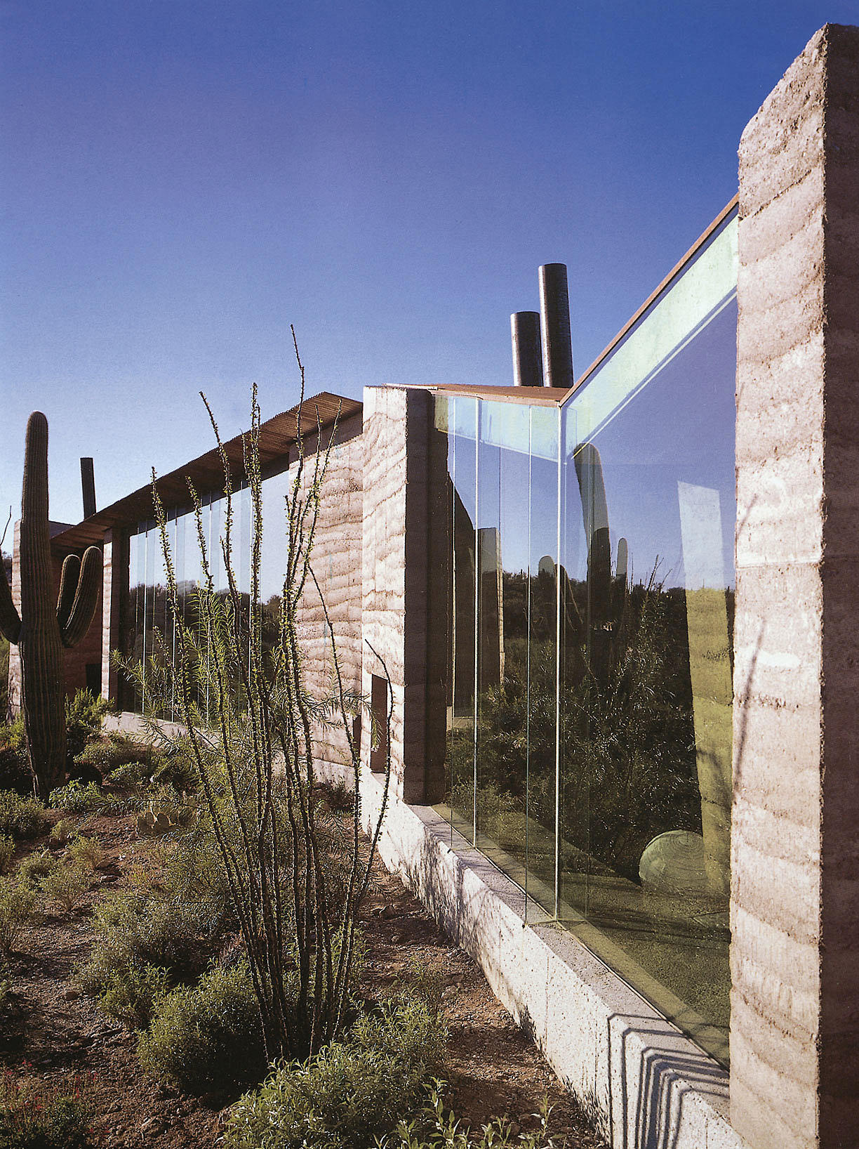Bolig i stampjord, Arizona. Arkitekt: Rick Joy. Foto: Timothy Hursley.