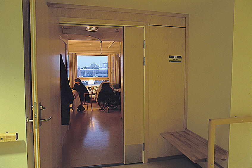 Inngang til beboerrom.