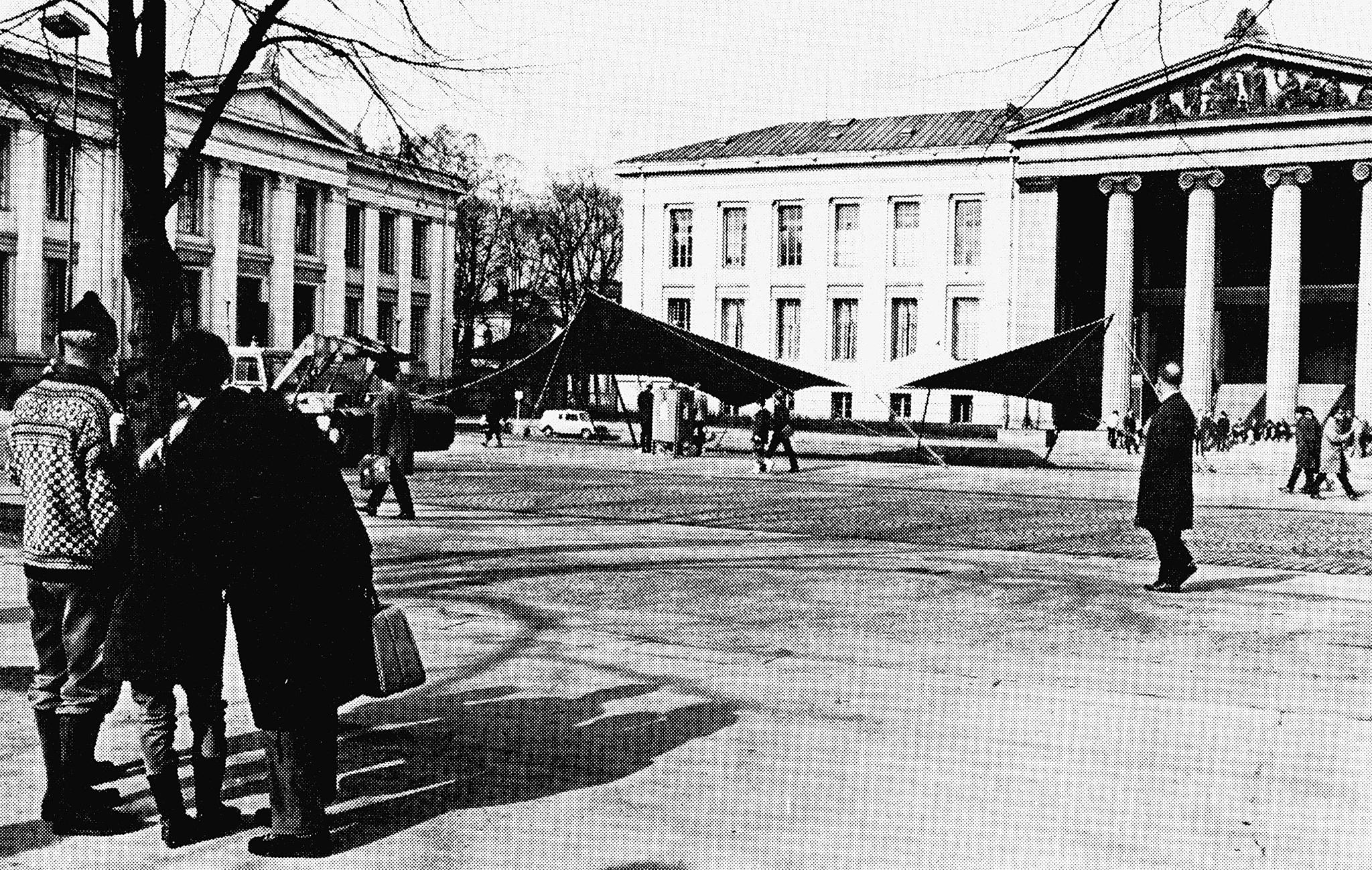 «Og etter oss…» fra Universitetsplassen, våren 1969