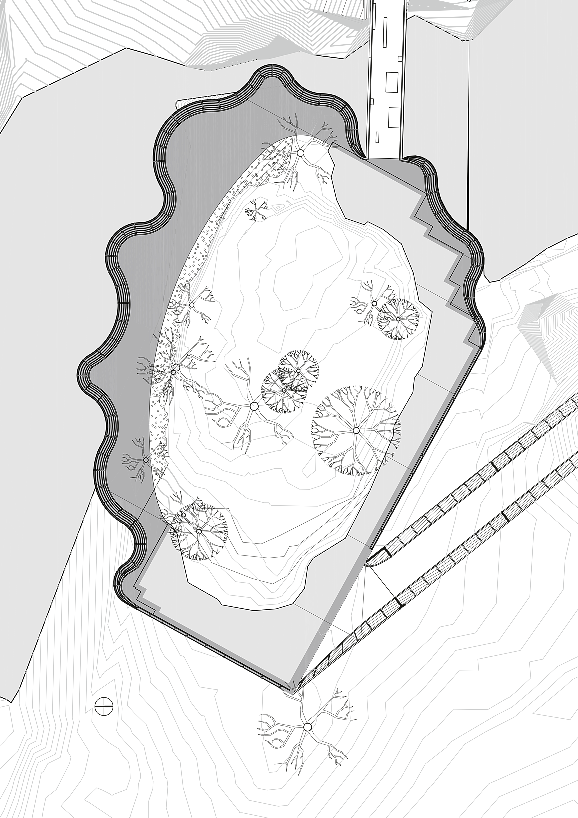 Plan utsiktsplattform.