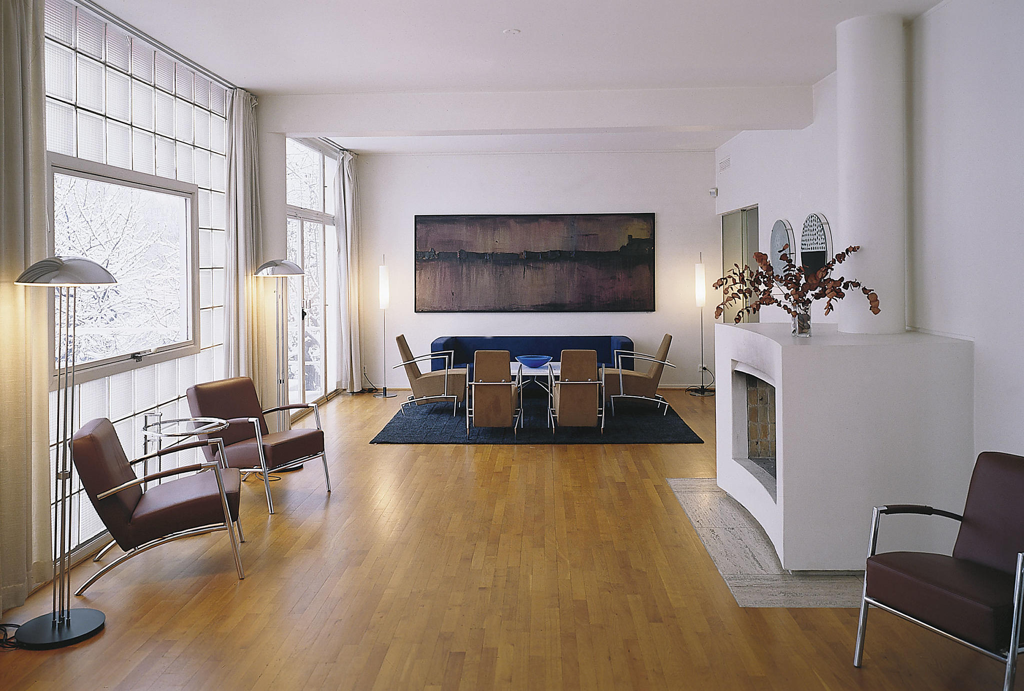 Innredning av Villa Stenersen, Oslo, 2000. Fra stuen. Foto: Jiri Havran