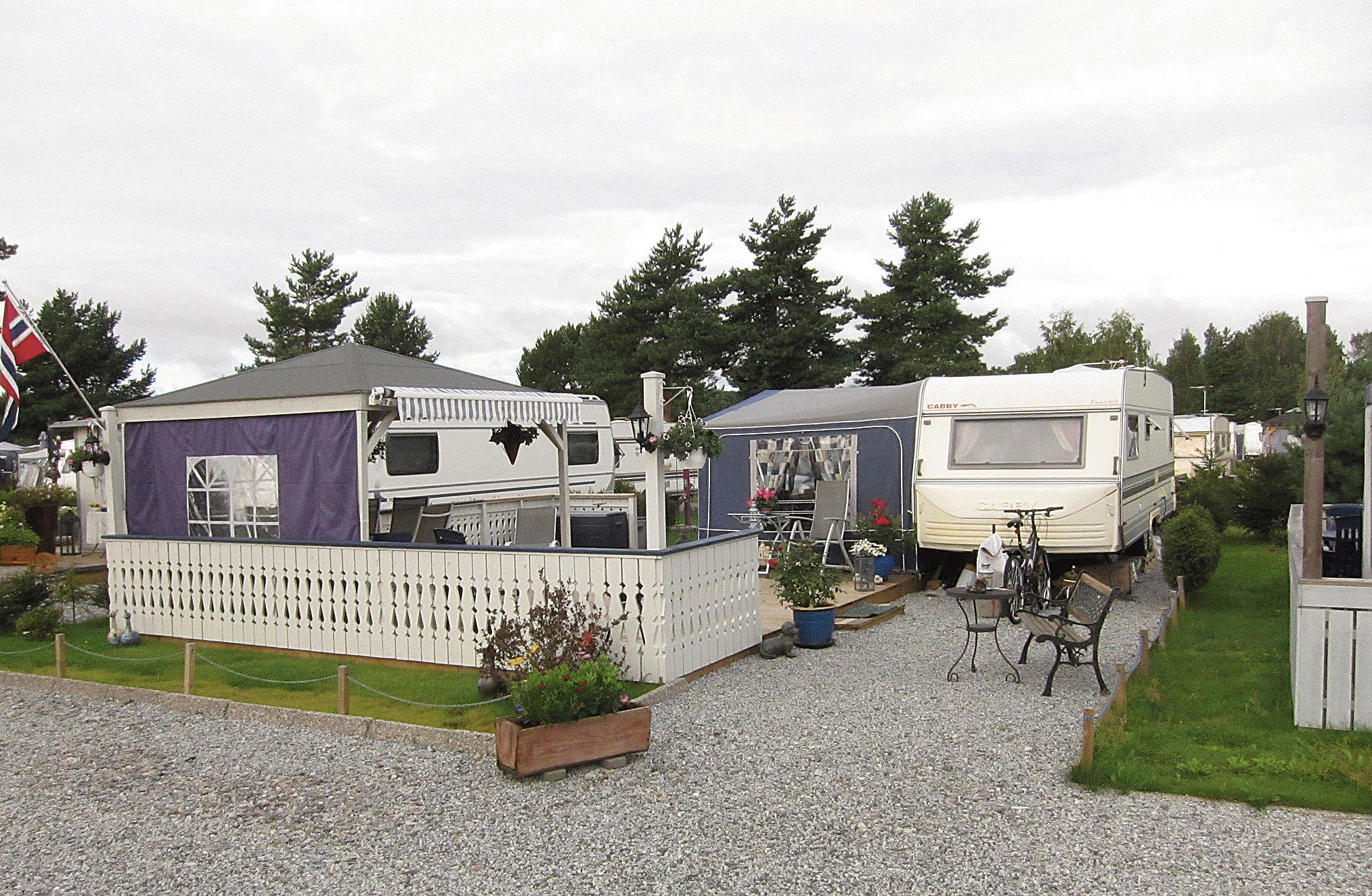Campingvogn Hokksund båt og camping Foto: Hokksund båt og camping