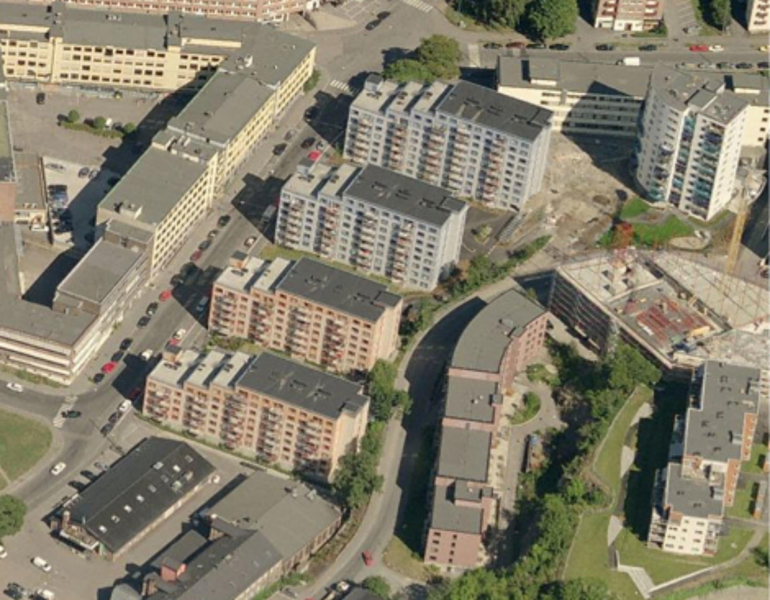 50% av leilighetene er nordvendte. Fra Carl Berner Terrasser, Startbos leiligheter i Sinsenveien, Oslo. Arkitekter: Voll Arkitekter AS.