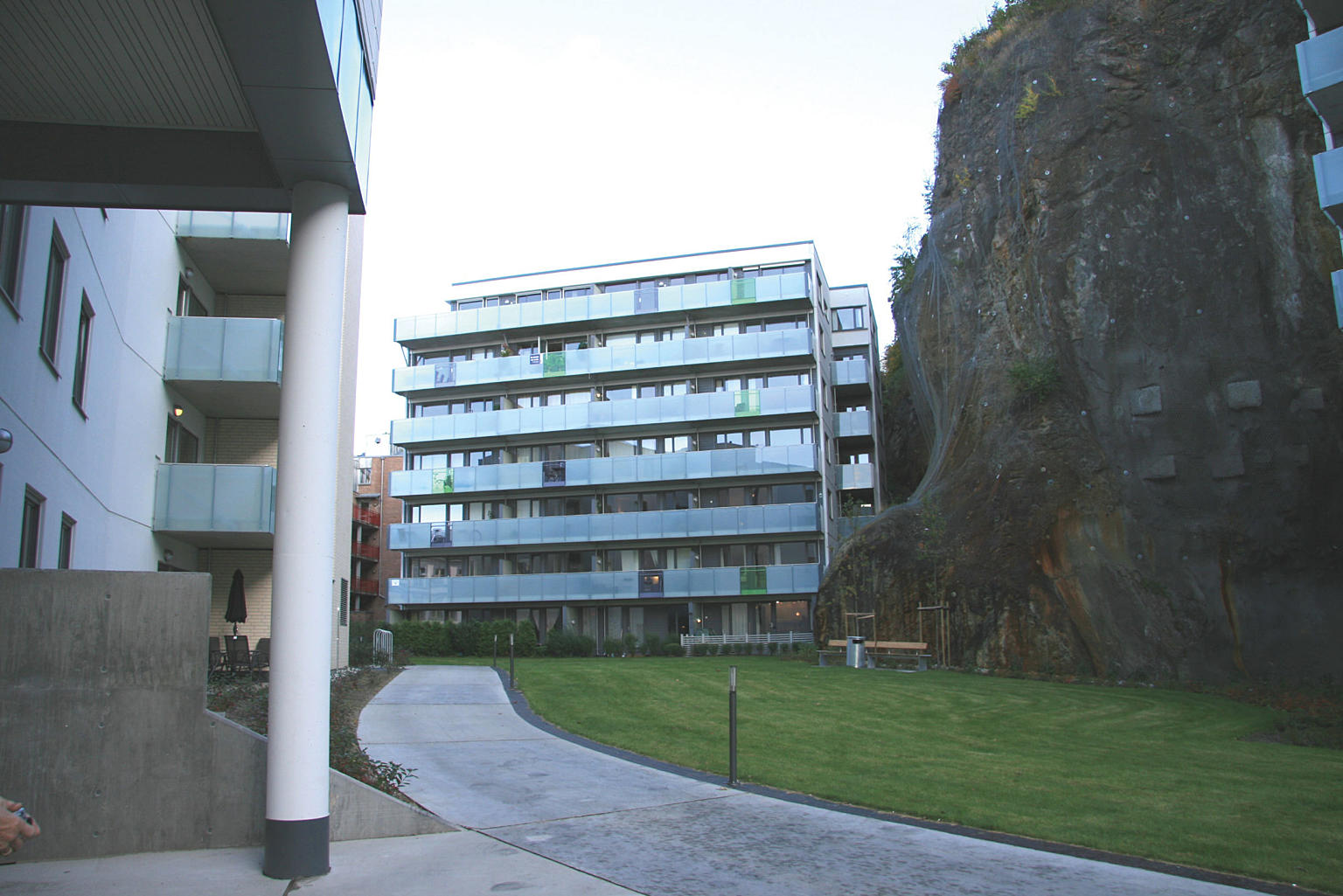 Nye Gamlebyen fikk Gråbeinprisen i 2008 for nordvendte og mørke uterom. Arkitekt: Arcasa Arkitekter. Foto: Bård Isdahl