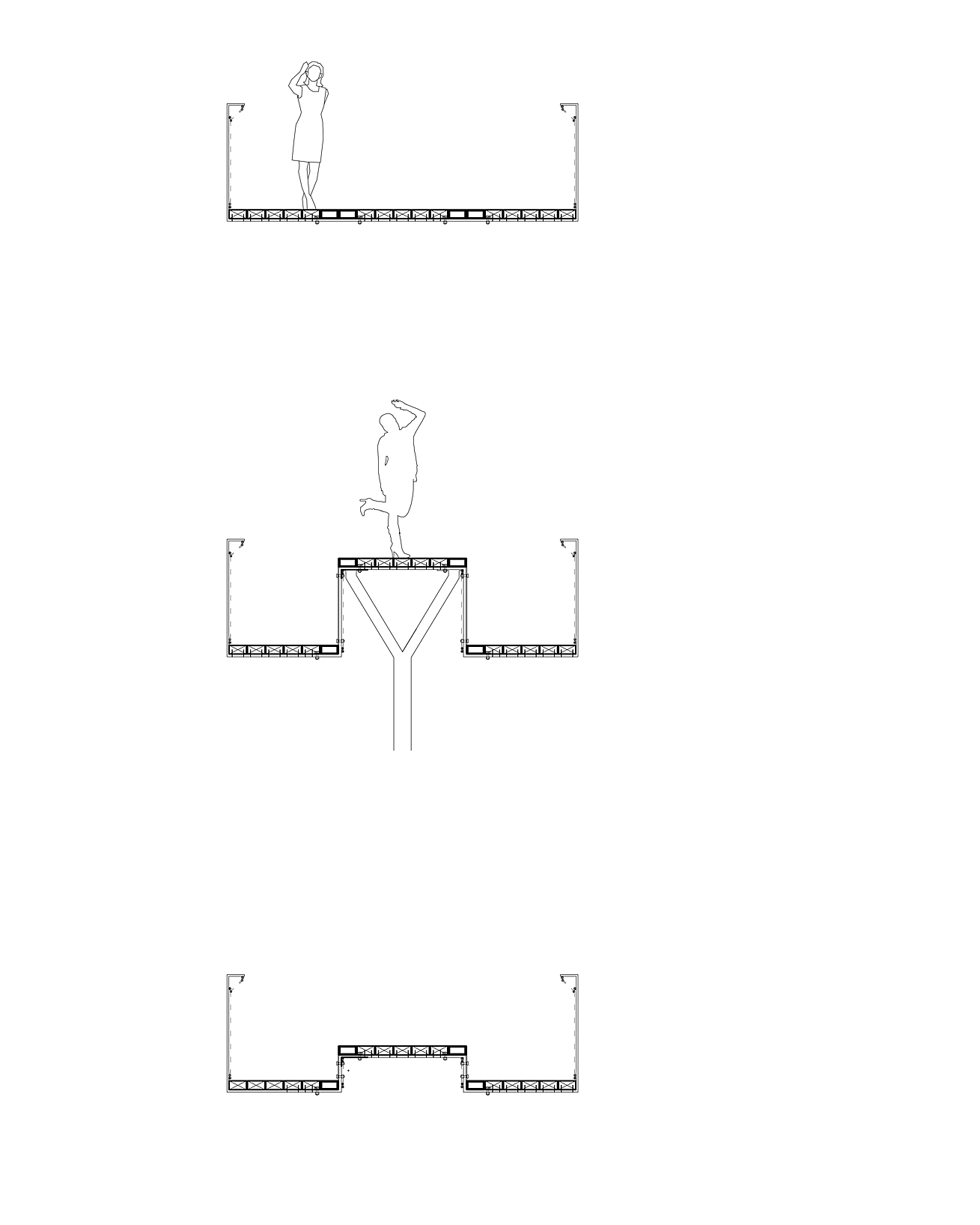 Snitt gjennom konstruksjonen.