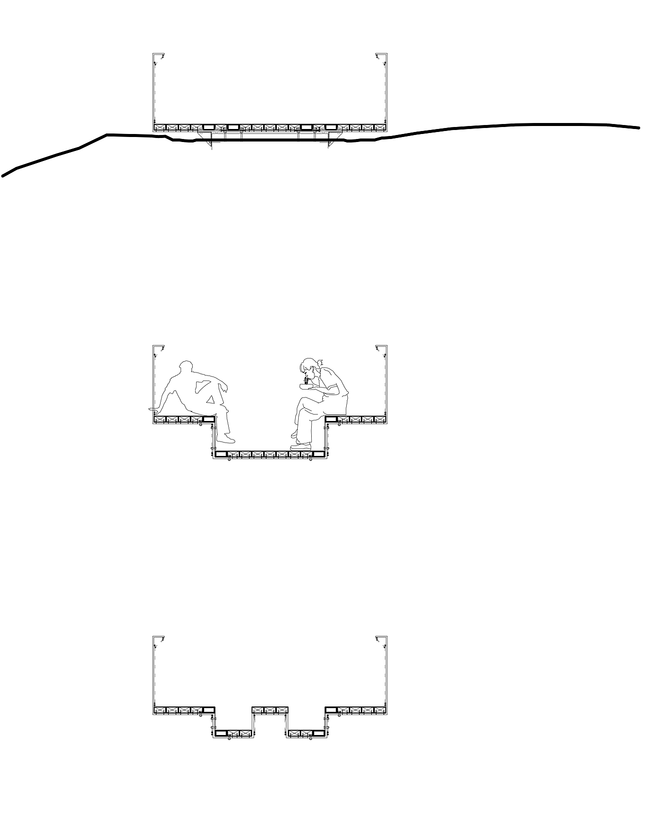 Snitt gjennom konstruksjonen.