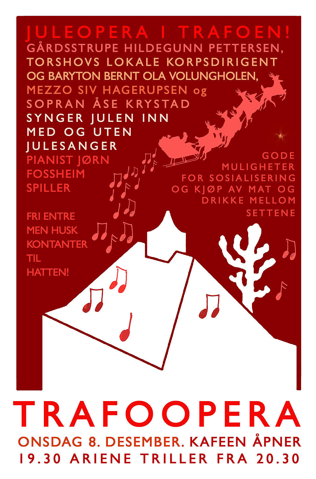 Nye trafoaktiviteter! Invitasjoner utformet av beboer Vibeke Friis Knutzen.