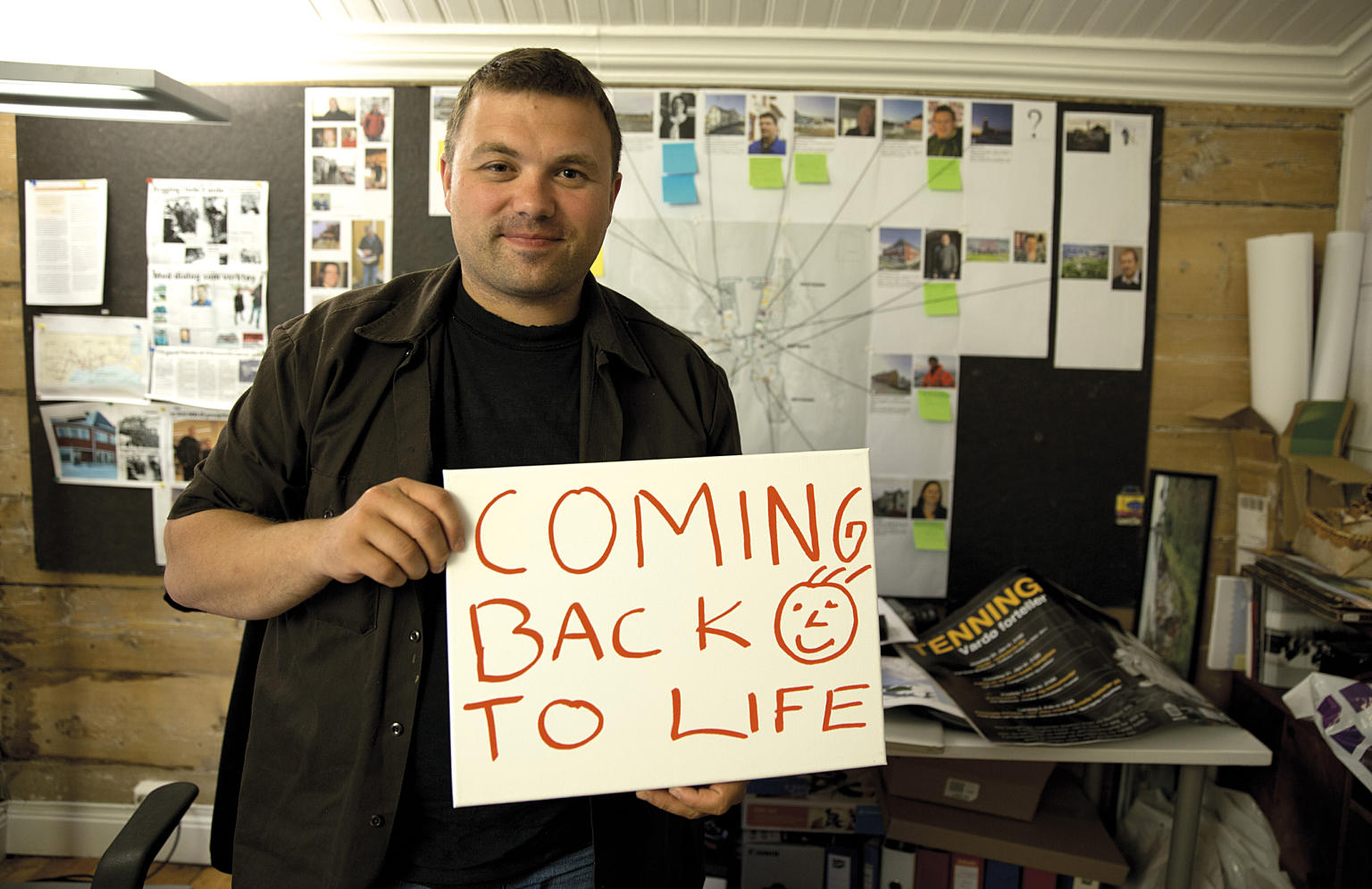 Fra Blodbank, pilotprosjekt for Komafest 2016. Svein Harald Holmen fra Vardø Restored. Foto: Nima Taheri