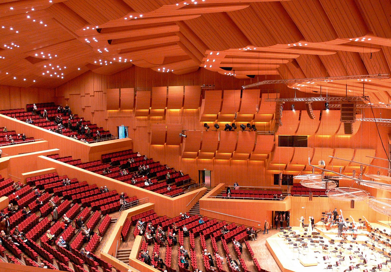 Gasteig Philharmonie, München, 1985. Arkitekter: Raue, Rollenhagen og Lindemann. Foto: Andreas Praefcke