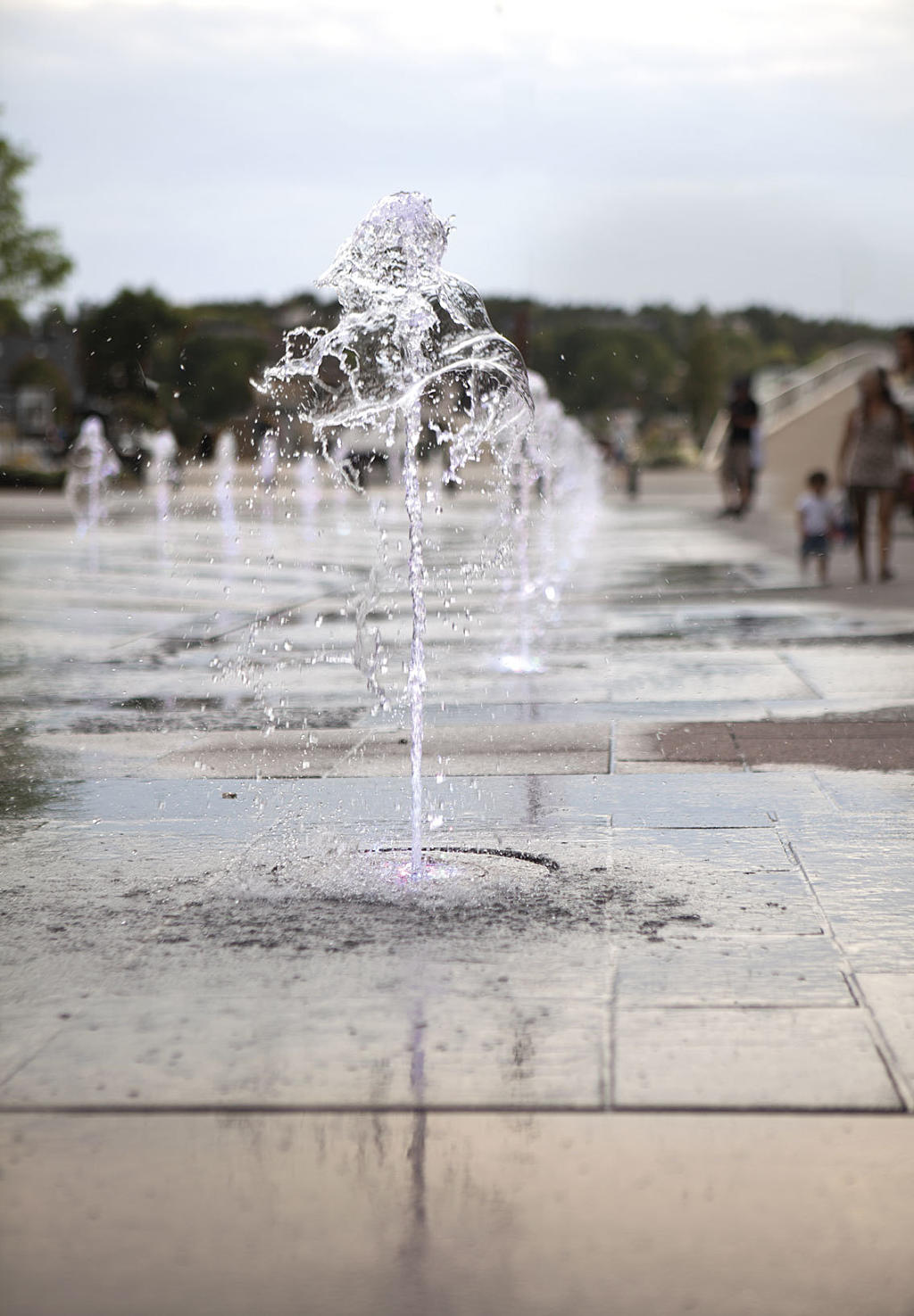 Detalj av fonteneanlegget.