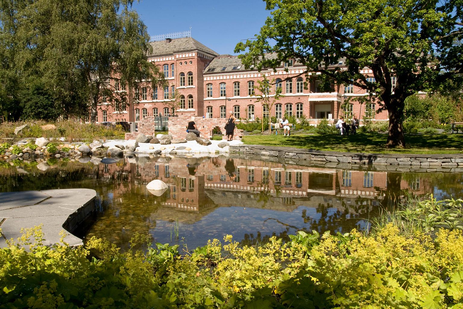 Sykehusparken og 1902-bygget.