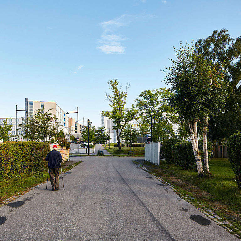 Sykehusgatene knyttet til villabebyggelsen mot nord. Foto: Ivan Brodey