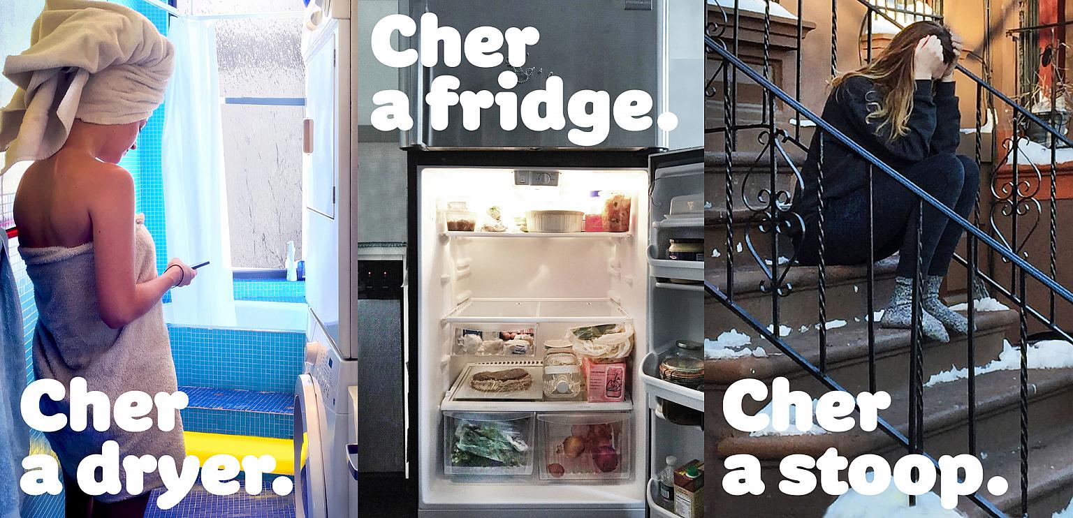 "Cher", en digital hjemmedelingsplattform fra In Residence, by By Caitlin Blanchfield, Glen Cummings, Jaffer Kolb, Farzin Lotfi-Jam and Leah Meisterlin.