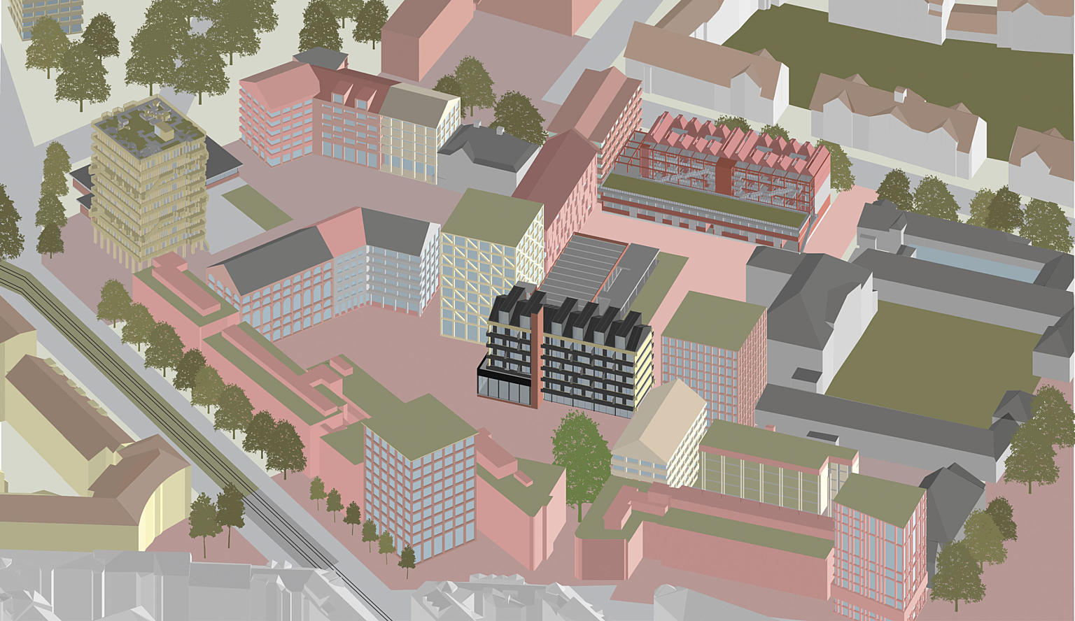 En transformasjon og et boligscenario på dagens Veterinærhøgskole på Adamstuen. De tre boligprosjektene, Smådyrklinikken, Velferdsbygget og Kjelesentralen er tre eksempler på boligfortetting, alle med en relasjon til eksisterende bygningsmasse.