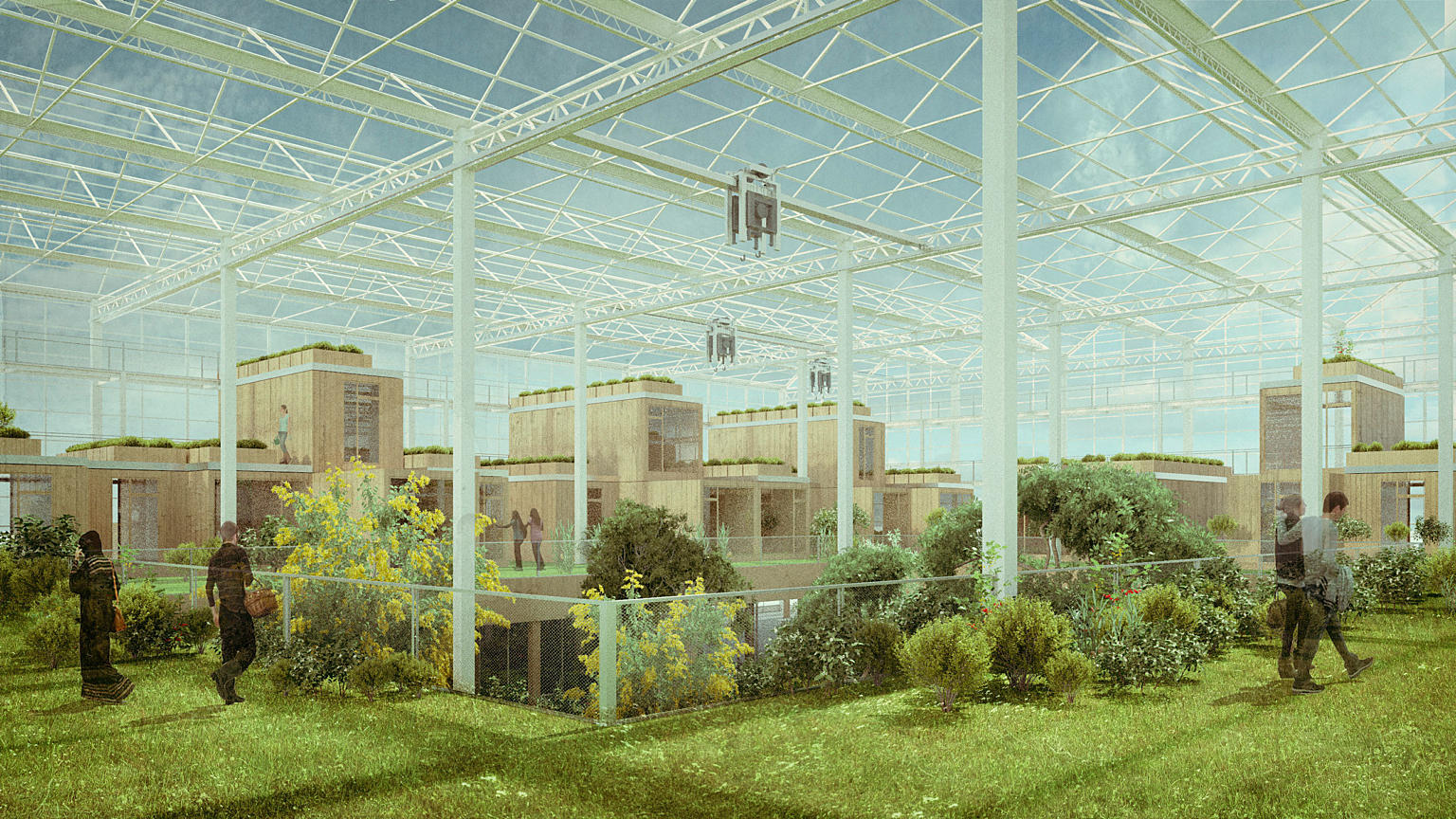 In Transit er et samarbeid mellom AHO og Flyktninghjelpen/NORCAP dedikert til å utvikle prosjekter som diskuterer mobilitet, migrasjon og urbanisering, og hvordan skape mangfoldige, tolerante og inkluderende byer for fremtiden. In Transit foreslår løsninger som viser potensialet til vertsamfunn som mottar migranter og flyktninger. In Transit ble etablert basert på behovet for å finne nye urbane og arkitektoniske løsninger for kriserespons og integrering i byer.