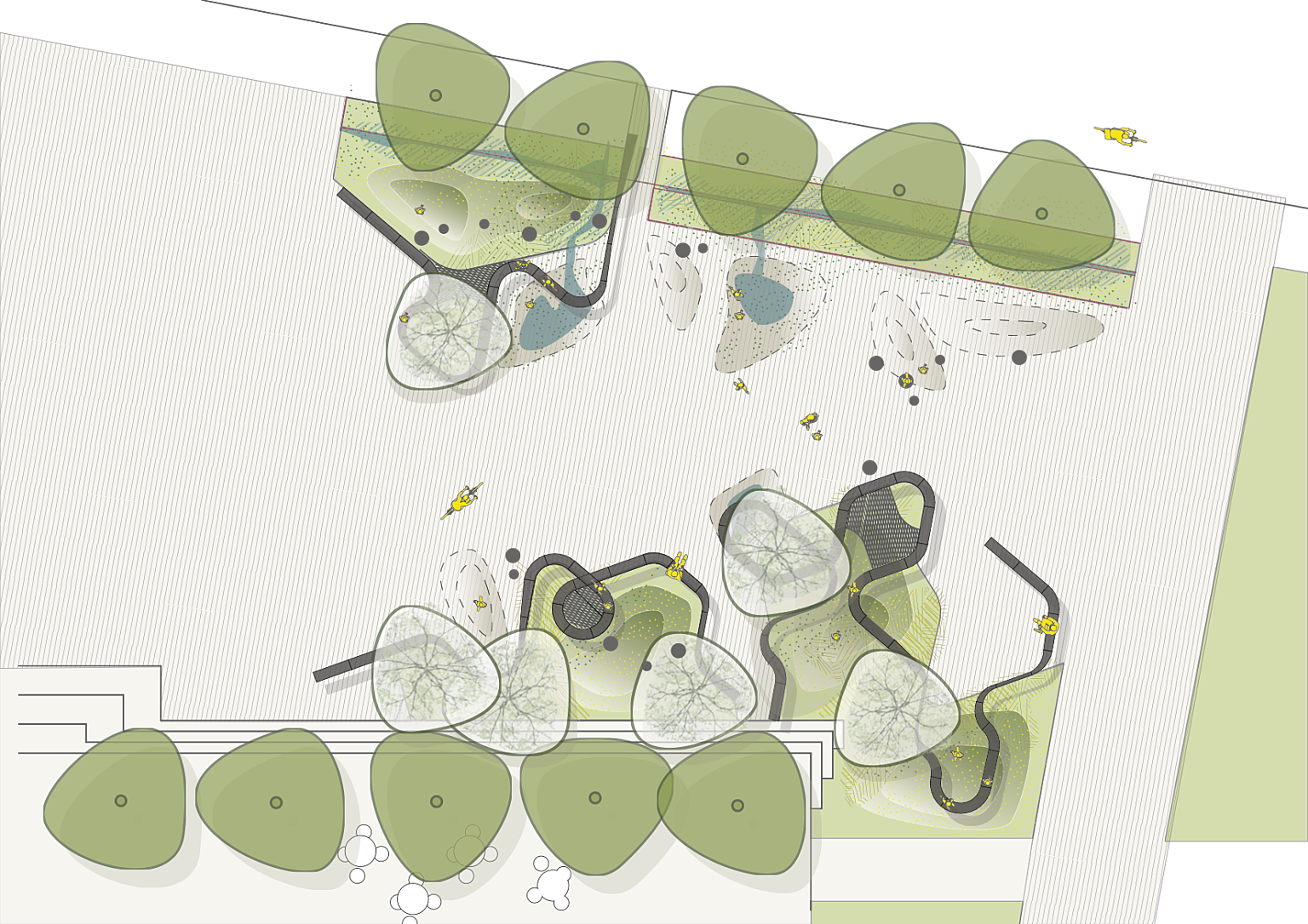 Svevende benker på torget i Ålgård