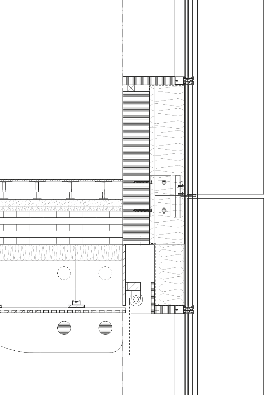 Detalj kantdrager fasade øst.